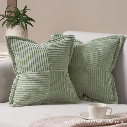 Corduroy Pillow Covers Super Soft Boho Striped Pillow Covers Broadside
