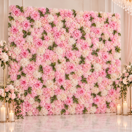 Elegant Floral Wall Art Handmade with Cotton, Silk, and Artificial Blooms - Très Elite