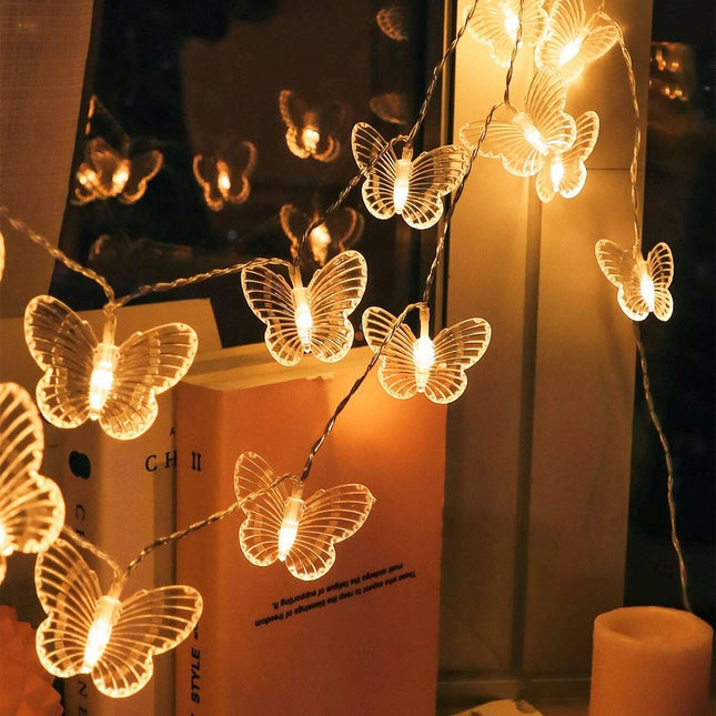 Peekaboo Studio 3m Butterfly String Lights - 20 LED Warm White Lights