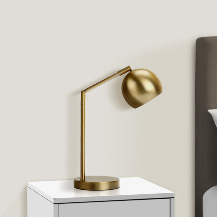 Room & Decor 19"H Contemporary Gold Metal Table Lamp with Gold Shade