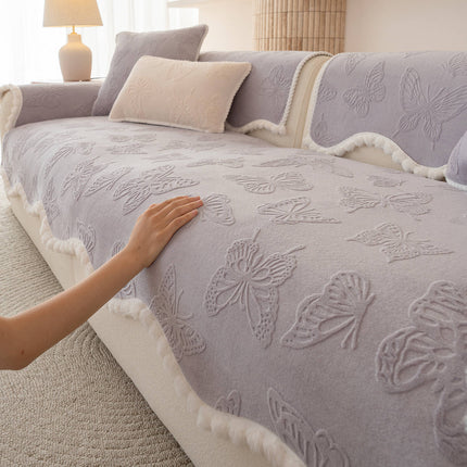 Non-slip Plush Sofa Cushion Cover