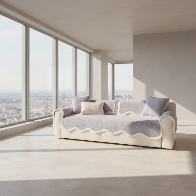 Non-slip Plush Sofa Cushion Cover