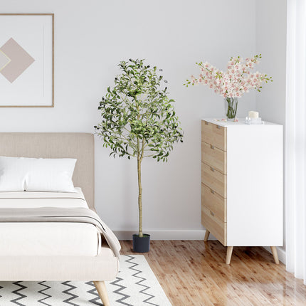 Peekaboo Studio 5 FT Artificial Olive Tree - Lifelike & Low-Maintenanc