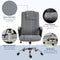 Peekaboo Studio Vinsetto Dark Grey Linen-Look Swivel Office Chair, Erg