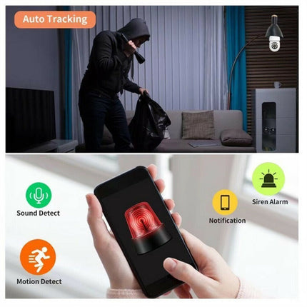 IR E27 Light Bulb Camera 1080P HD Wireless Wifi Smart Home Security Ca