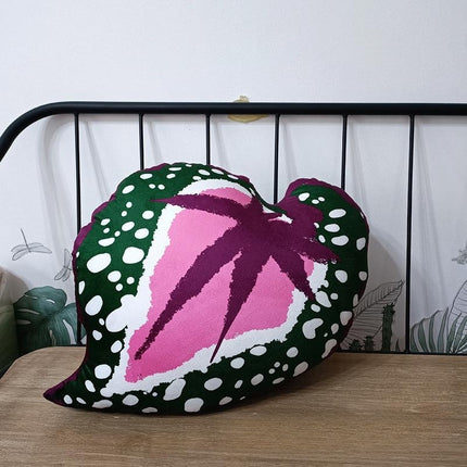 Peekaboo Studio Tropical Plant Leaves Pillow - Soft Fabric & Vibrant D
