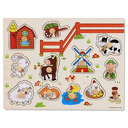 Interactive Montessori Wooden Puzzle Set - Fun Learning Toy for Early Childhood Development
