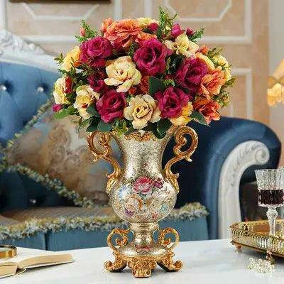 Luxury European Resin Accent Vase: A Touch of Elegance for Home Decor