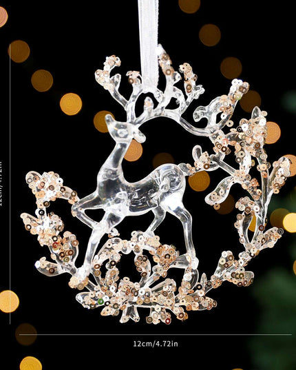 Christmas Decorations Sequined Acrylic Pendant