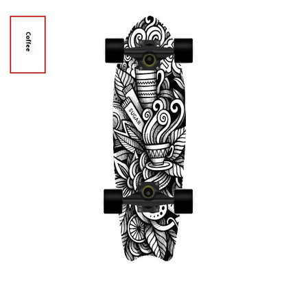 Single Warped Brush Street Board Fishtail Skateboard Maple Deck
