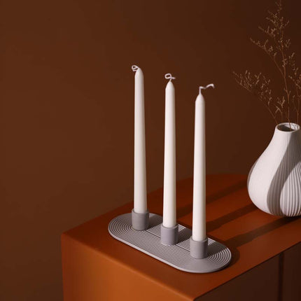 Geometric Porcelain Candle Holder Ornament For Home Decor