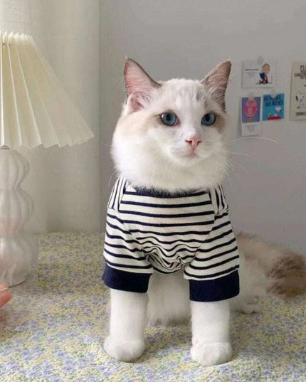 Cozy Cat & Pup Striped Winter Vest