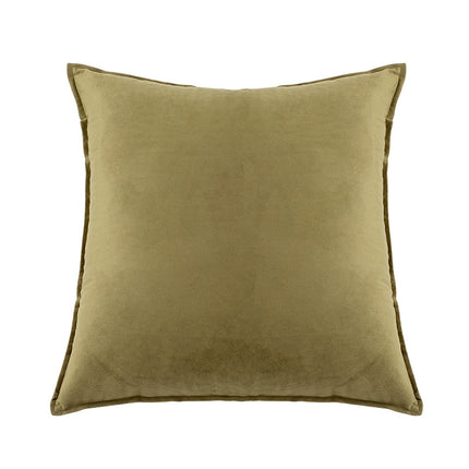 Dutch Velvet Throw Pillow Cover With Piped Trim Solid Color