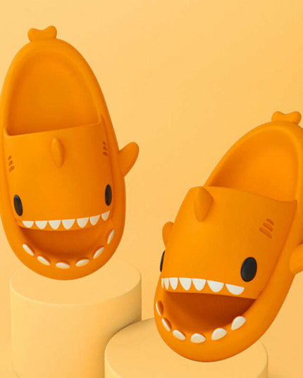 Adult's Slippers Indoor Outdoor Funny Shark Cartoon