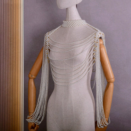 Peekaboo Studio Luxury Beaded Bridal Gown Shawl - Elegant Design, Soft