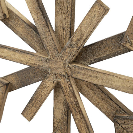 Room & Decor 17.7" Large Fir Wood Snowflake Ornaments - Set of 2, Rust