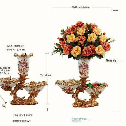 Luxury European Resin Accent Vase: A Touch of Elegance for Home Decor