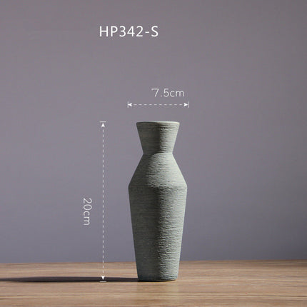 Hand Drawn White Porcelain Ceramic Vase Set For Minimalist Modern Home Decor