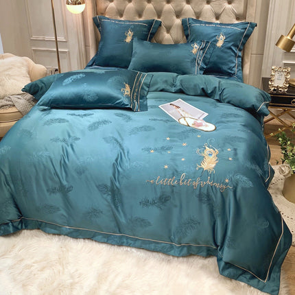 Peekaboo Studio Pure Cotton 4-Piece Quilt Cover Set - Soft & Breathabl