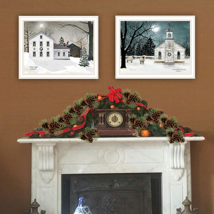 Billy Jacobs 2-Piece Silent Night White Framed Wall Art Set