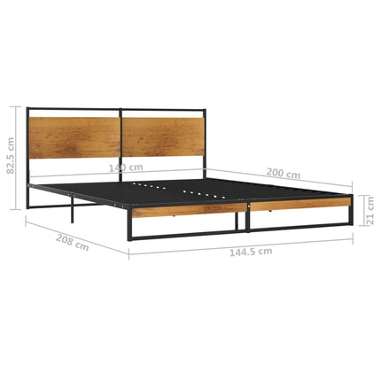 Peekaboo Studio Modern Bed Frame with Sturdy Construction & Stylish De