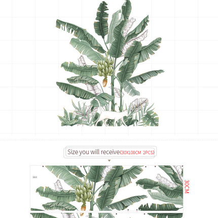 Banana Tree Bedroom Sofa Background Wall Decoration Pastoral Plant Wal