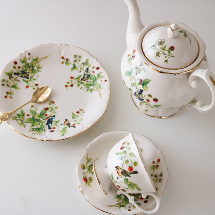 Peekaboo Studio Ceramic English Magnolia Petal Bird - Elegant Design,