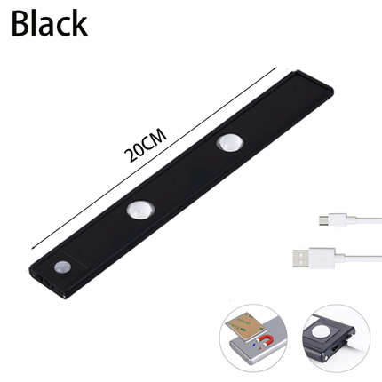 USB LED Night Light With Motion Sensor Ultra Thin Wireless Cabinet Wardrobe
