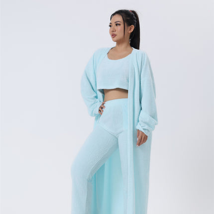 Cozy Pajama Set, 3 Piece Lounge Set, Cute Loungewear, Warm Suit Sets,