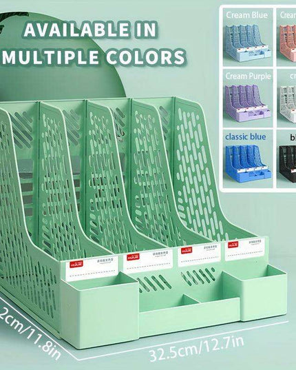 4-Compartment Desk Organizer with Built-in Pen Holder