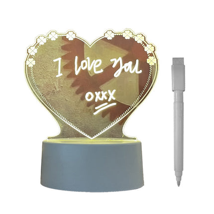 Desktop Luminous Love Message Board Acrylic Double Sided With Pen USB Options