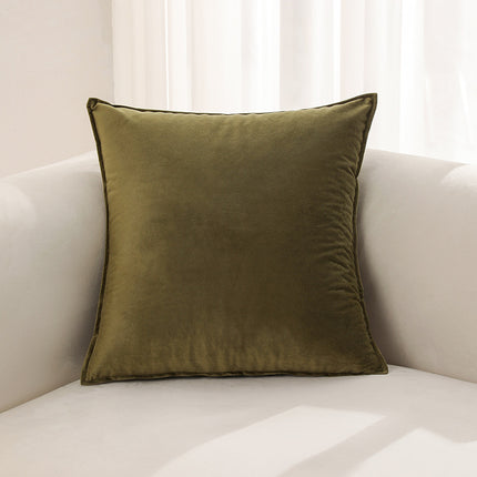 Dutch Velvet Throw Pillow Cover With Piped Trim Solid Color