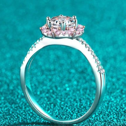 Floral Infinity Lab-Grown Diamond Crisscross Ring with Accent Stones - A Touch of Elegance