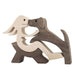 Wooden Puppy Family Ornaments - Artistic Decor for Your Space