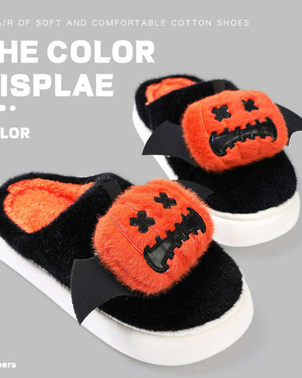 Whimsical Winged Pumpkin Slippers for Cozy Nights