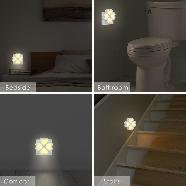Plug In Night Light With Inductive Sensor Automatic Night Lighting Warm Light