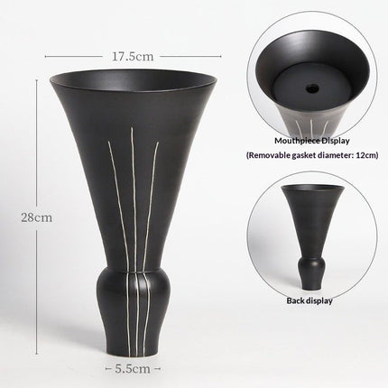 Ikenobo Standard Ikebana Vase Ceramic Zen Inspired Japanese Flower Vase
