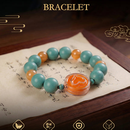Jade, Amethyst & Turquoise Bead Bracelet, TCM-Inspired | Très Elite