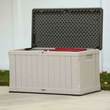 116 Gallon Stylish Desert Sand Outdoor Storage Container - Durable and Weather-Resistant