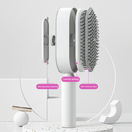 Self Cleaning Hair Brush For Women One-key Cleaning Hair Loss Airbag M