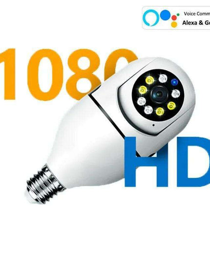 360-Degree Smart Wireless Bulb Camera for Enhanced Surveillance at Home or Office
