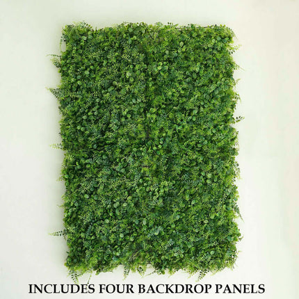 AliKopy 11 Sq Ft Green Boxwood Hedge Wall Mat - 4 Durable Panels