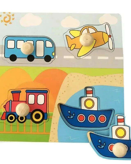 Interactive Montessori Wooden Puzzle Set - Fun Learning Toy for Early Childhood Development