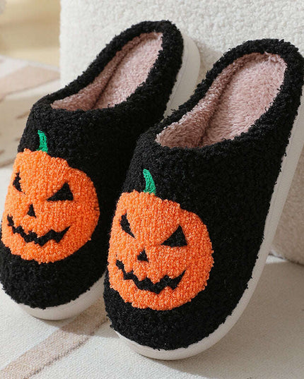 Cozy Pumpkin Cartoon Slippers for Couples