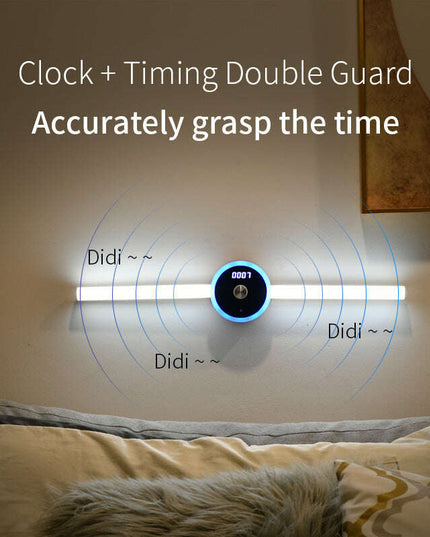 Smart Cabinet Light Clock Timing Sensor Light Removable LED Wardrobe Light Manual Sweep Switch Light