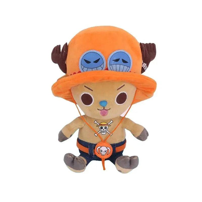 Adorable Anime Character Plush Dolls - Luffy, Chopper, Ace & Law - 25CM Figures Gift Set