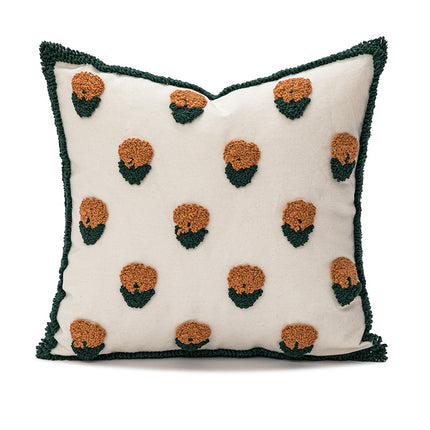Loop Velvet Embroidered Sofa Cushion Cover