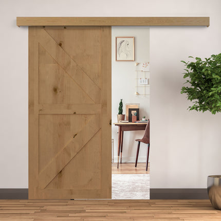 Peekaboo Studio 6.5FT Sliding Barn Door Track Kit - Durable Aluminium