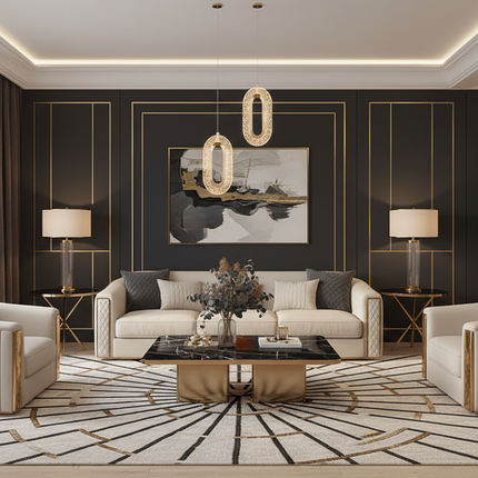 Light Luxury Postmodern Extremely Simple Head Small Chandelier