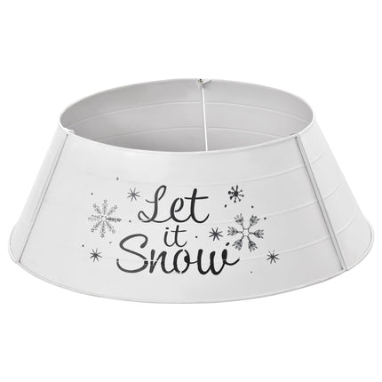 Homcom Steel Christmas Tree Collar - 26" White Ring Skirt Decoration